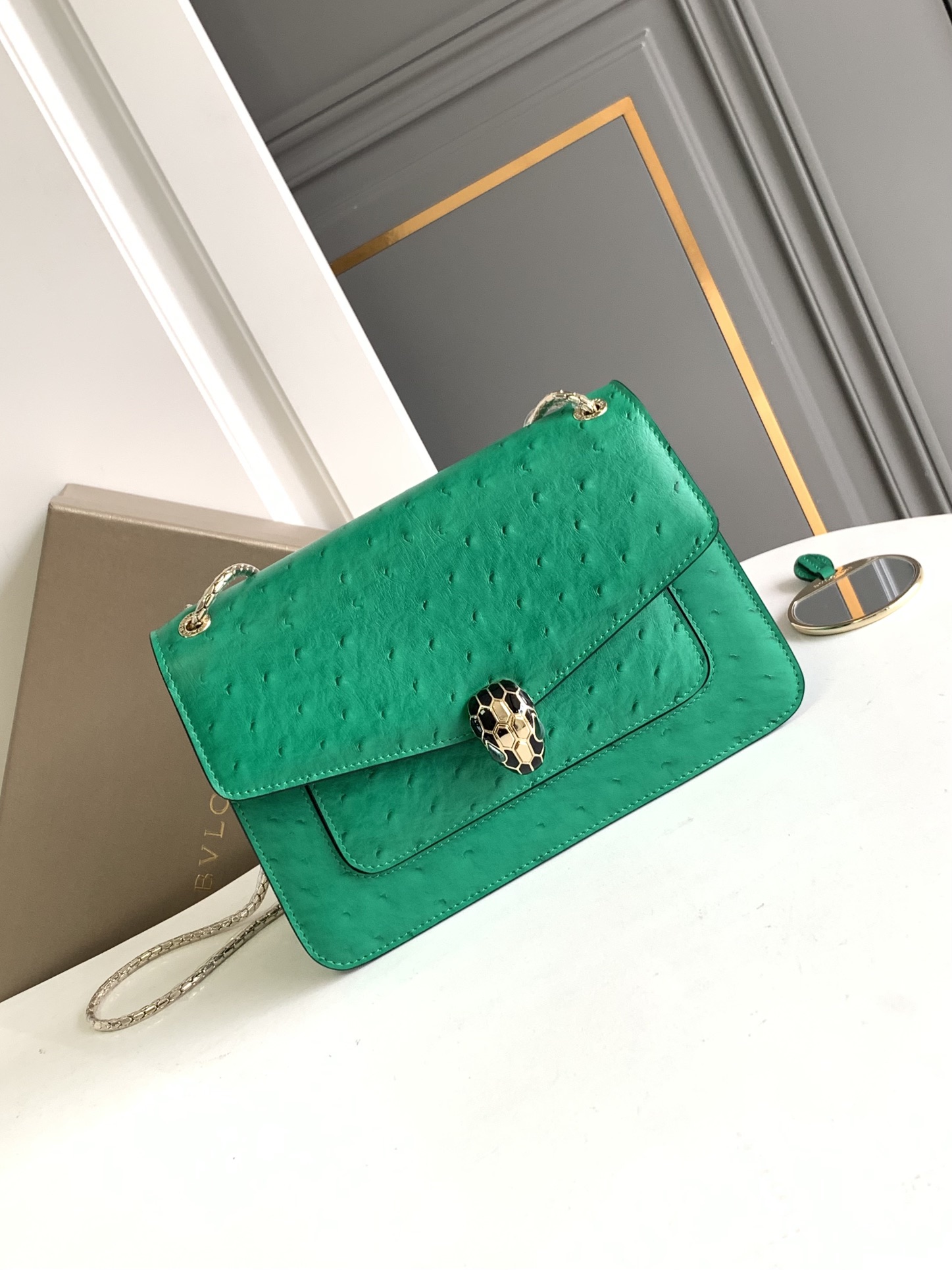 Bvlgari Serpenti Forever Medium Crossbody Bag Green